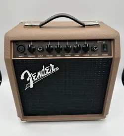 FENDER ACOUSTASONIC 15 ACOUSTIC GUITAR AMPLIFIER - BROWN/WHEAT