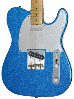 FENDER MEXICO J MASCIS TELECASTER USED ALDER BODY BLUE W/SOFT CASE