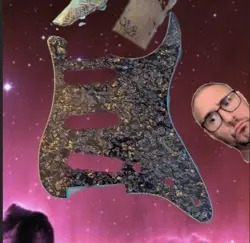 NEW - PICKGUARD FOR FENDER STRAT, S/S/S, 11 HOLES - 3-PLY BLACK-PEARL BOOM!!!