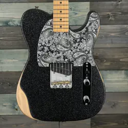 FENDER BRAD PAISLEY ESQUIRE ELECTRIC GUITAR, MAPLE FINGERBOARD, BLACK SPARKLE