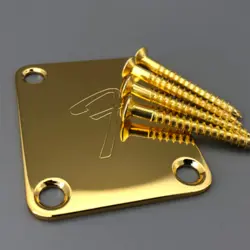 70S FENDER VINTAGE F GUITAR NECK PLATES GOLD FOR STRATOCASTER AND TELECASTER