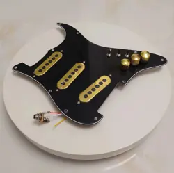 GUITAR PREWIRED LOADED PICKGUARD SSS BURNS TRI SONIC SINGLE ALNICO 5 FOR FENDER