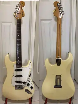 USED 70S FENDER JAPAN / FUJIGEN ST72 MIJ RITCHIE BLACKMORE STRATOCASTER WHITE