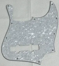 WHITE PEARL 4-PLY FOR FIT FENDER JAZZ BASS 5 STRING JB STYLE GUITAR PICKGUARD