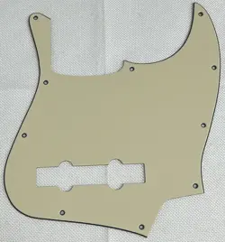 VINTAGE YELLOW 3-PLY FOR FIT FENDER JAZZ BASS 5 STRING JB STYLE GUITAR PICKGUARD