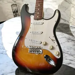 FENDER JAPAN STRATOCASTER ELECTRIC GUITAR WITH SOFT CASE, USED, VINTAGE CONDITI