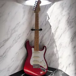 FENDER STRATOCASTER ELECTRIC GUITAR - USED, SCRATCHES & WEAR, SOFT CASE INCLUDE