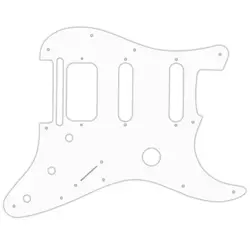 FENDER FISHMAN TRIPLEPLAY STRATOCASTER HSS PICKGUARD WHITE BLACK WHITE