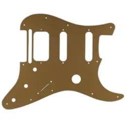 FENDER FISHMAN TRIPLEPLAY STRATOCASTER HSS PICKGUARD GOLD CLEAR GOLD