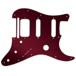 FENDER FISHMAN TRIPLEPLAY STRATOCASTER HSS PICKGUARD RED MIRROR