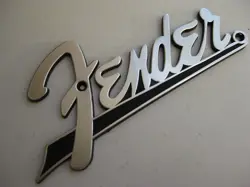 FENDER GUITAR AMPLIFIER LOGO PLATE PART FOR PROJECT UPGRADE