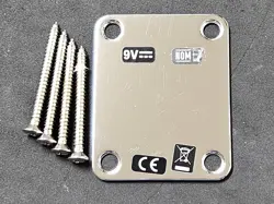 2015 FENDER DELUXE ROADHOUSE BLANK NECK PLATE & SCREWS FOR STRAT / TELE GUITAR