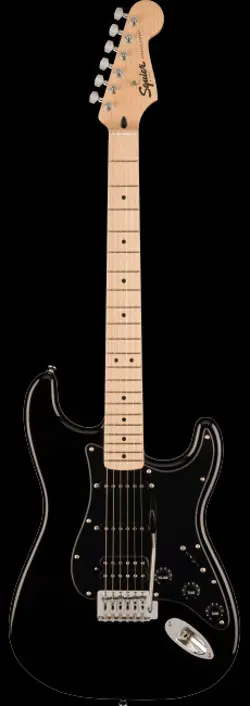FENDER SQUIER SONIC STRATOCASTER HSS ELECTRIC GUITAR, BLACK FINISH, MAPLE NECK