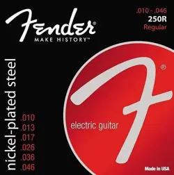 FENDER 250R 10-46 NICKEL PLATED STEEL ELECTRIC GUITAR STRINGS 3 SETS