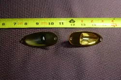 2 OLDER USED VINTAGE FENDER STRATOCASTER GUITAR JACK PLATES - ITEM TT