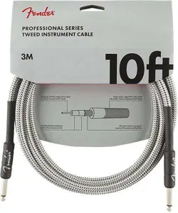 FENDER PROFESSIONAL SERIES INSTRUMENT CABLE, 10', WHITE TWEED