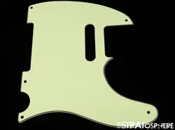 * NEW MINT GREEN TELECASTER PICKGUARD FOR FENDER USA VINTAGE TELE 3 PLY 5 HOLE