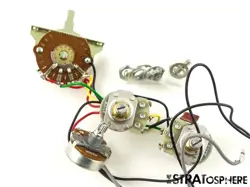 FENDER STANDARD STRATOCASTER STRAT POTS + 5 WAY SWITCH WIRING, ASSEMBLY 