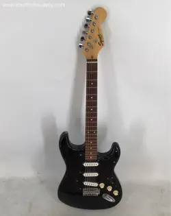 SQUIER STRAT BY FENDER BLACK JAG STANG ELECTRIC GUITAR