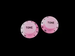 NEW - TONE KNOBS (2) FOR FENDER STRAT, FITS USA SPLIT SHAFT POTS - PALE PINK