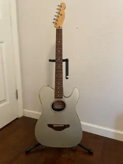 FENDER TELECOUSTIC ACOUSTIC ELECTRIC GUITAR SILVER SPARKLE