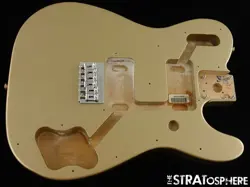 FENDER CHRIS SHIFLETT DELUXE TELECASTER, BODY + HARDWARE, TELE SHORELINE GOLD