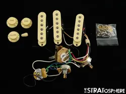LEFTY FENDER PLAYER II SERIES STRAT PICKUPS POTS KNOBS & SWITCH STRATOCASTER