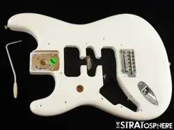 LEFTY FENDER PLAYER II STRATOCASTER BODY + HARDWARE, STRAT ALDER POLAR WHITE