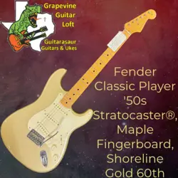 FENDER CLASSIC PLAYER '50S STRATOCASTER, MAPLE FINGERBOARD, SHORELINE GOLD 60TH