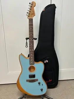FENDER ACOUSTASONIC PLAYER JAZZMASTER ACOUSTIC ELECTRIC GUITAR - ICE BLUE