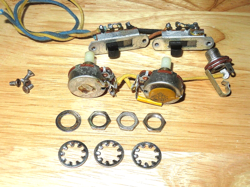 FENDER 1966 NICKEL MUSTANG OR DUO SONIC ELECTRONIC CONTROL POTS HARNESS