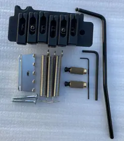 WILKINSON BLACK GUITAR 2 POINT TREMOLO BRIDGE SYSTEM FOR FENDER STRATOCASTER