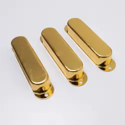 3PCS CLOSED BRASS SINGLE COIL PICKUP COVERS FOR FENDER STRAT SQUIER GUITAR PART