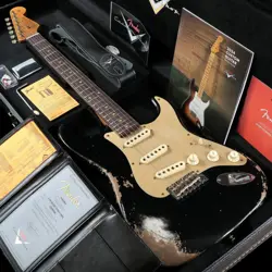 FENDER CUSTOM SHOP LTD 1959 ROASTED STRATOCASTER HEAVY RELIC AGED BLACK