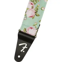 FENDER FLORAL STRAP SURF GREEN 2 GUITAR