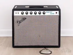 1976 FENDER PRINCETON REVERB SILVERFACE VINTAGE TUBE AMP W/ FTSW, COVER