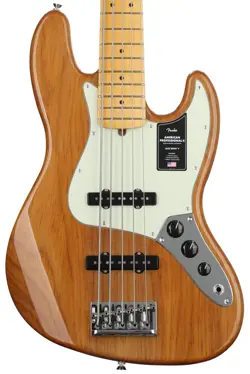 FENDER AMERICAN PROFESSIONAL II JAZZ BASS V - ROASTED PINE WITH MAPLE