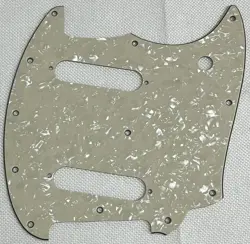 IVORY WHITE PEARL 4-PLY FOR FENDER OFFSET SERIES MUSTANG STYLE GUITAR PICKGUARD