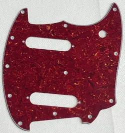 RED TORTOISE 4-PLY FOR FIT FENDER OFFSET SERIES MUSTANG STYLE GUITAR PICKGUARD