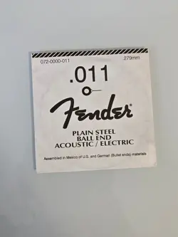 FENDER 11 GUITAR STRING PLAIN STEEL BALL END ACOUSTIC ELECTRIC .279MM