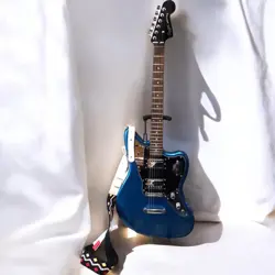 SQUIER BY FENDER JAGUAR ELECTRIC GUITAR WITH CASE - USED