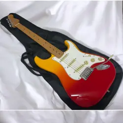 FENDER PLAYER PLUS STRATOCASTER MAPLE TEQUILA SUNRISE, NON-ORIGINAL CASE