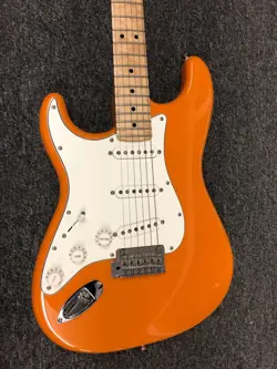 FENDER PLAYER STRATOCASTER LEFT-HANDED ELECTRIC GUITAR - USED -  CAPRI ORANGE