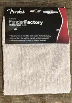 GENUINE FENDER FACTORY MICROFIBER GUITAR/INSTRUMENT POLISHING CLOTH 099-0523-000