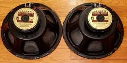 2 VINTAGE JENSEN C12P 16 OHM GUITAR AMPLIFIER SPEAKERS MAGNATONE FENDER TUBE AMP