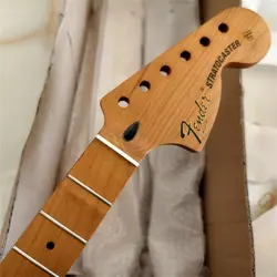 22 FRET STRAT ELECTRIC GUITAR NECK ROASTED MAPLE FOR DIY FENDER REPLACE HAVELOGO