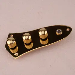 GOLD PREWIRED LOADED CONTROL PLATE REPLACEMENT FIT FOR FENDER JAZZ BASS GUITARS