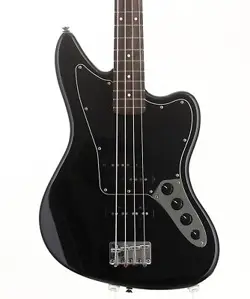 SQUIER BY FENDER VINTAGE MODIFIED JAGUAR BASS SPECIAL BLACK USED W/SOFT CASE
