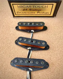 VINTAGE '59 FOR FENDER STRATOCASTER HAND WOUND PICKUP SET BY MIGAS TOUCH