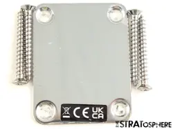 FENDER STANDARD PRECISION P BASS NECK PLATE, 4-BOLT CHROME.
